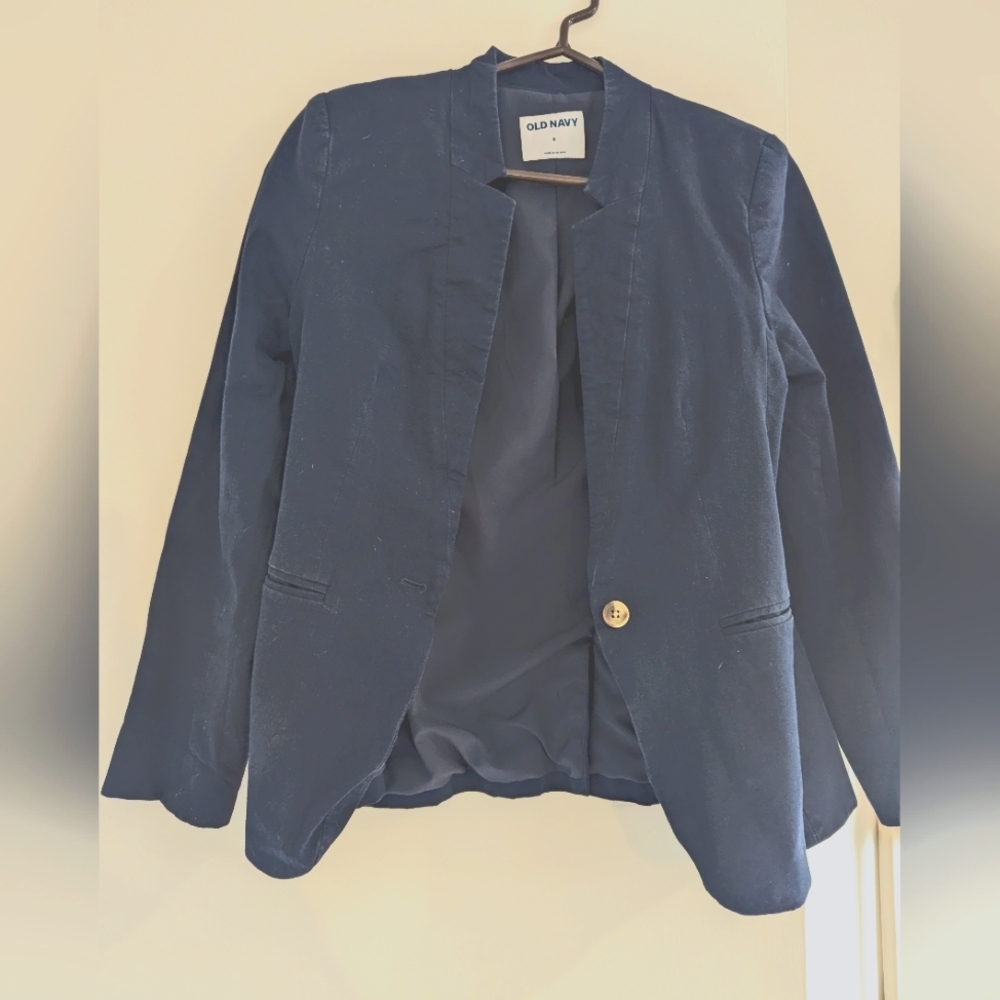 Old Navy Cropped Pixie Jacket, Size S, Navy